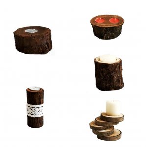 Wooden Tea Light Candle Holders