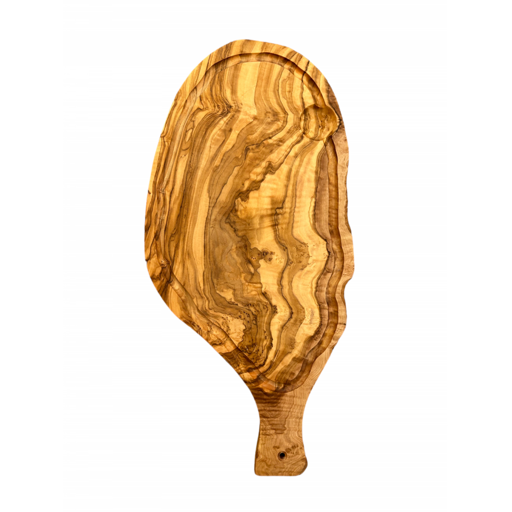 Χειροποίητη Σανίδα - Πλατό Κοπής από Ξύλο Ελιάς 53cm