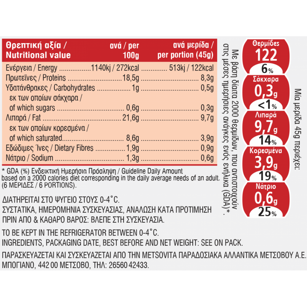 Μετσοβίτικο Σαλάμι Σαράτο 245g.