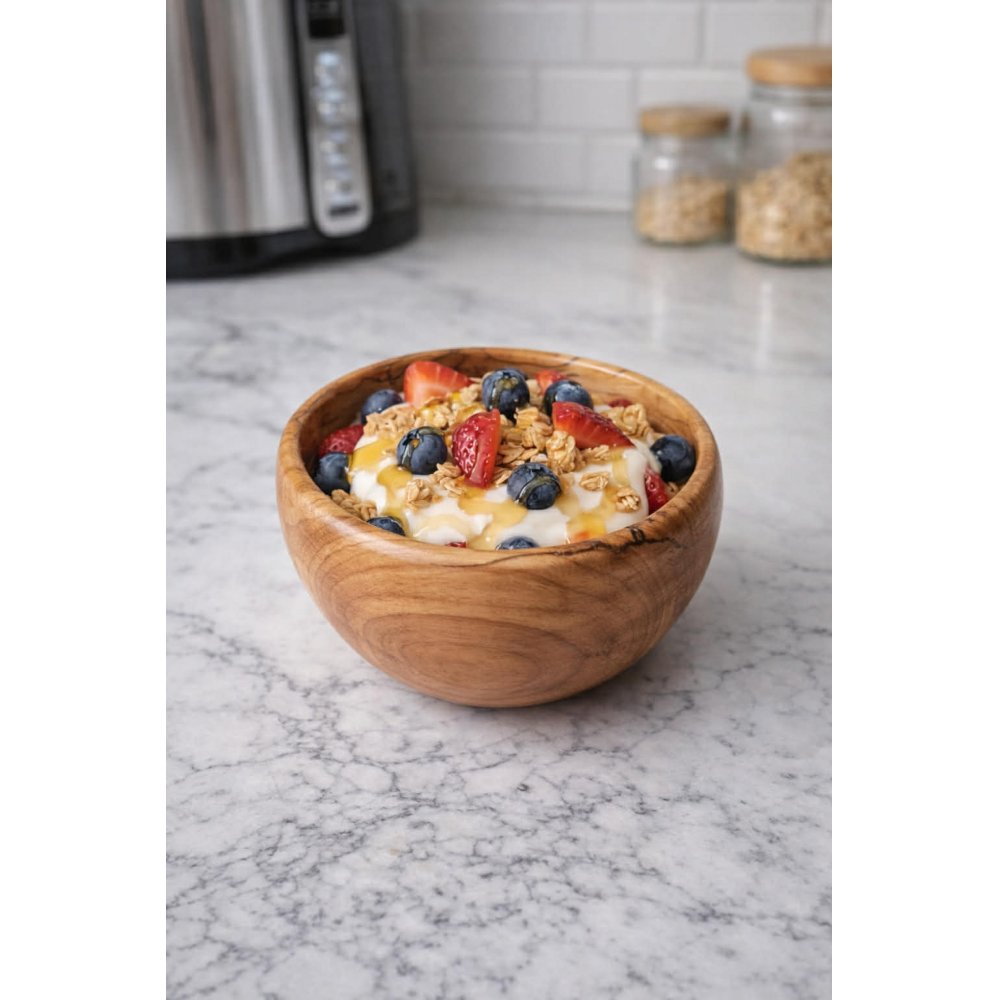 Ξύλινη σαλατιέρα - μπολ από ξύλο οξιάς 12cm