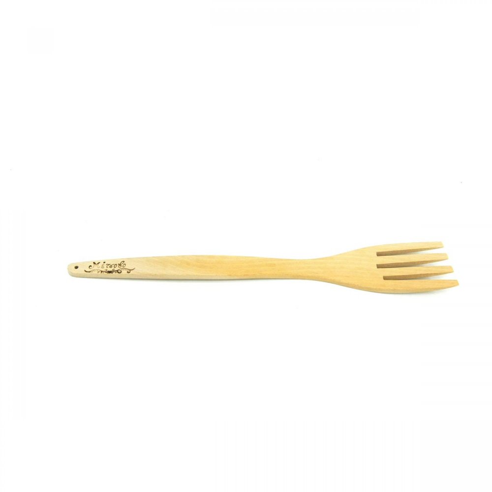 Large Medium-sized Wooden Beechwood Fork