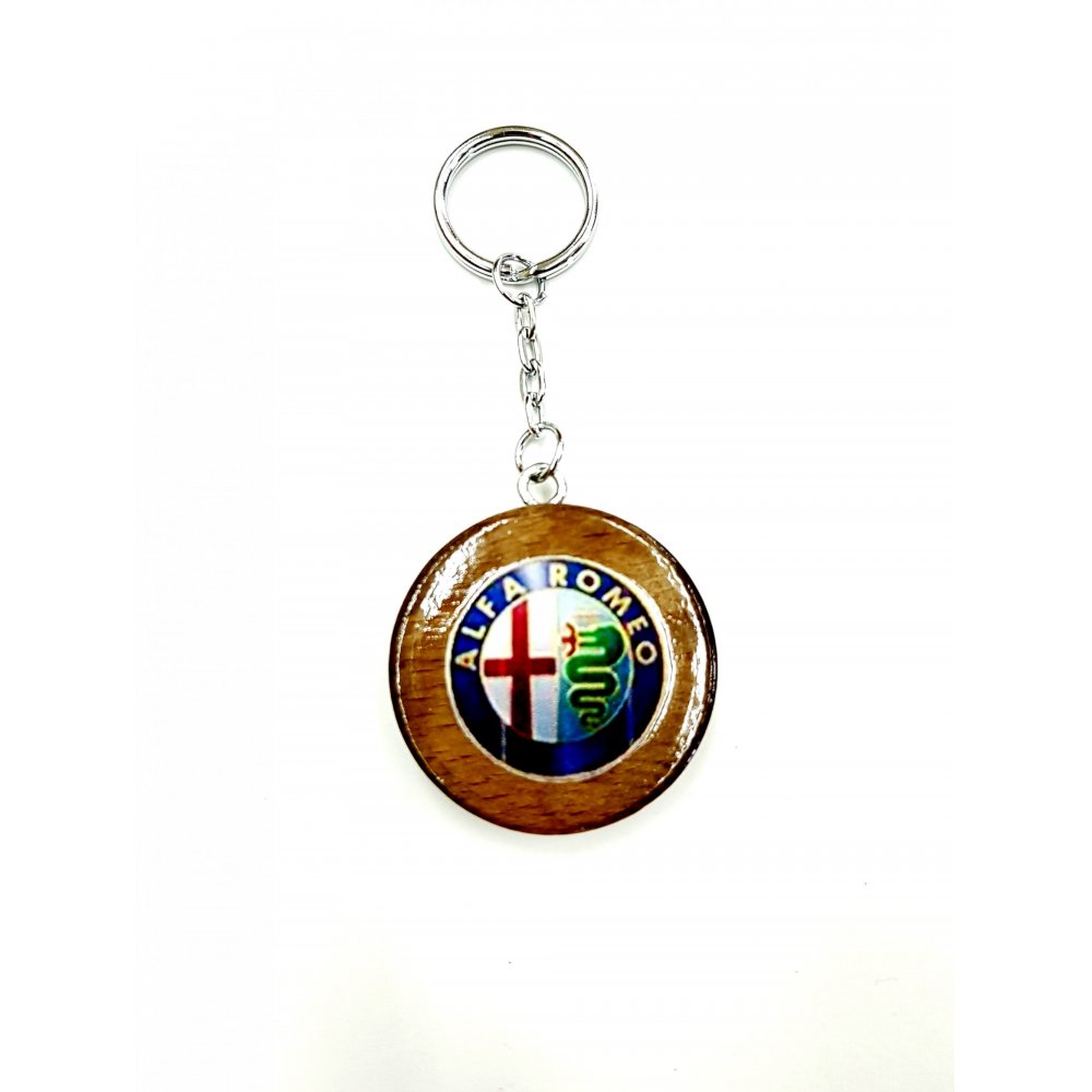 Alpha Romeo Wooden Key Ring