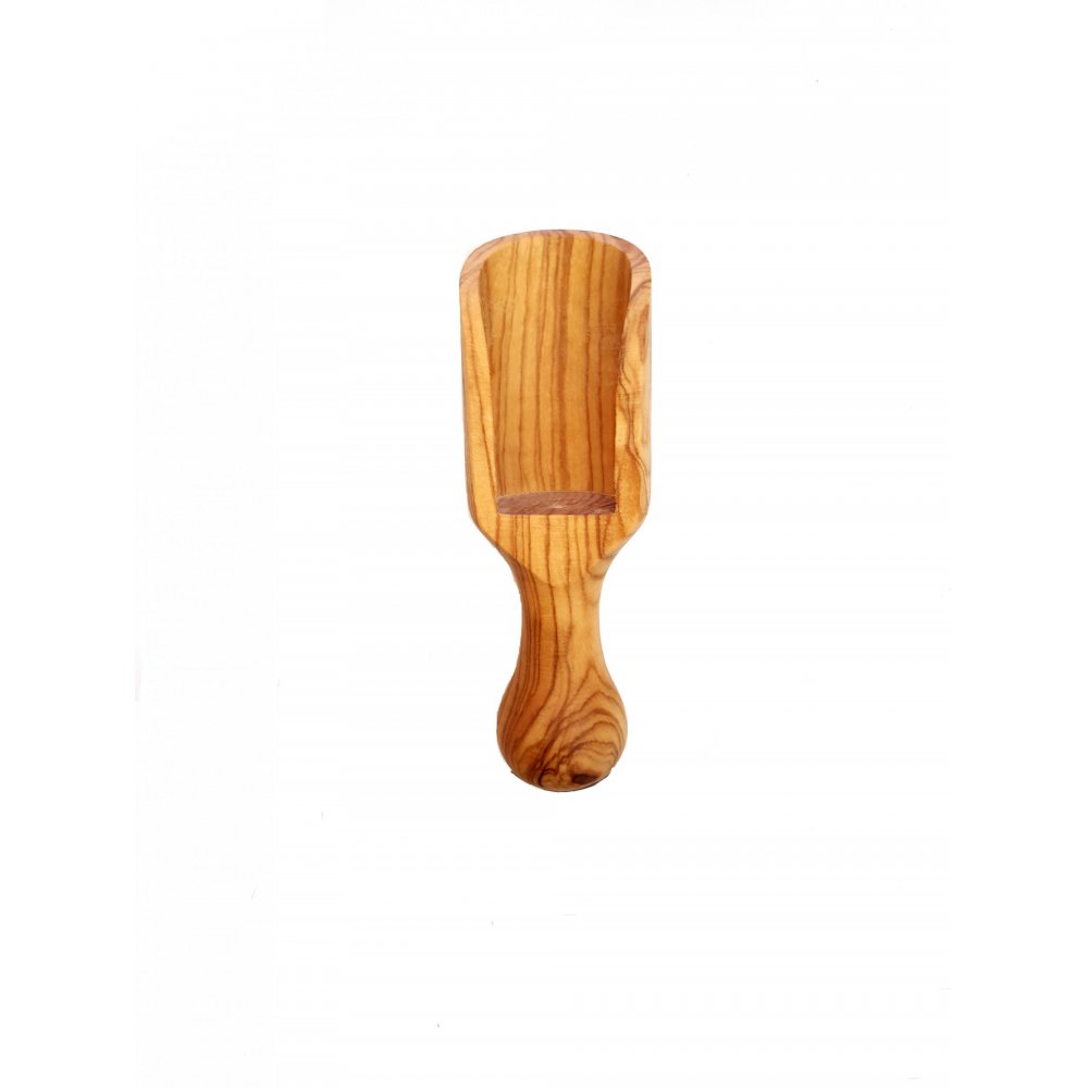 Handmade olive wood scoop for spices 13cm