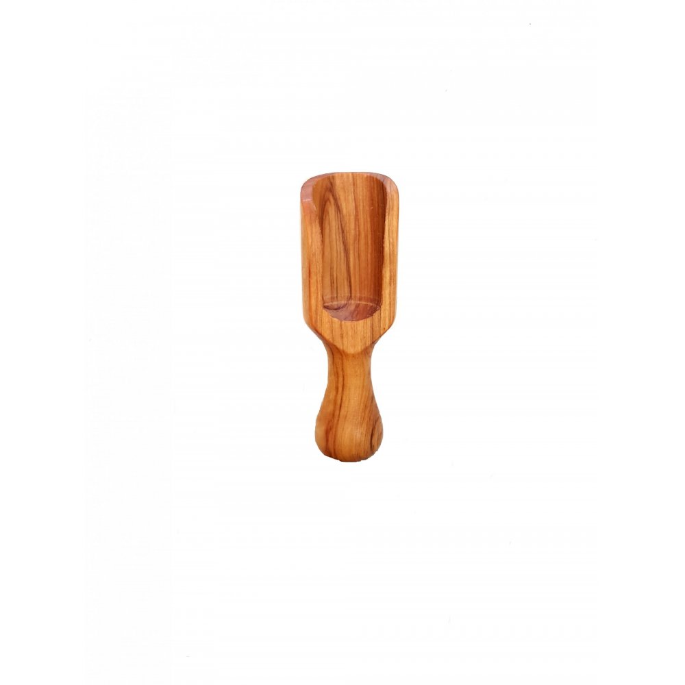Handmade olive wood scoop for spices 10cm