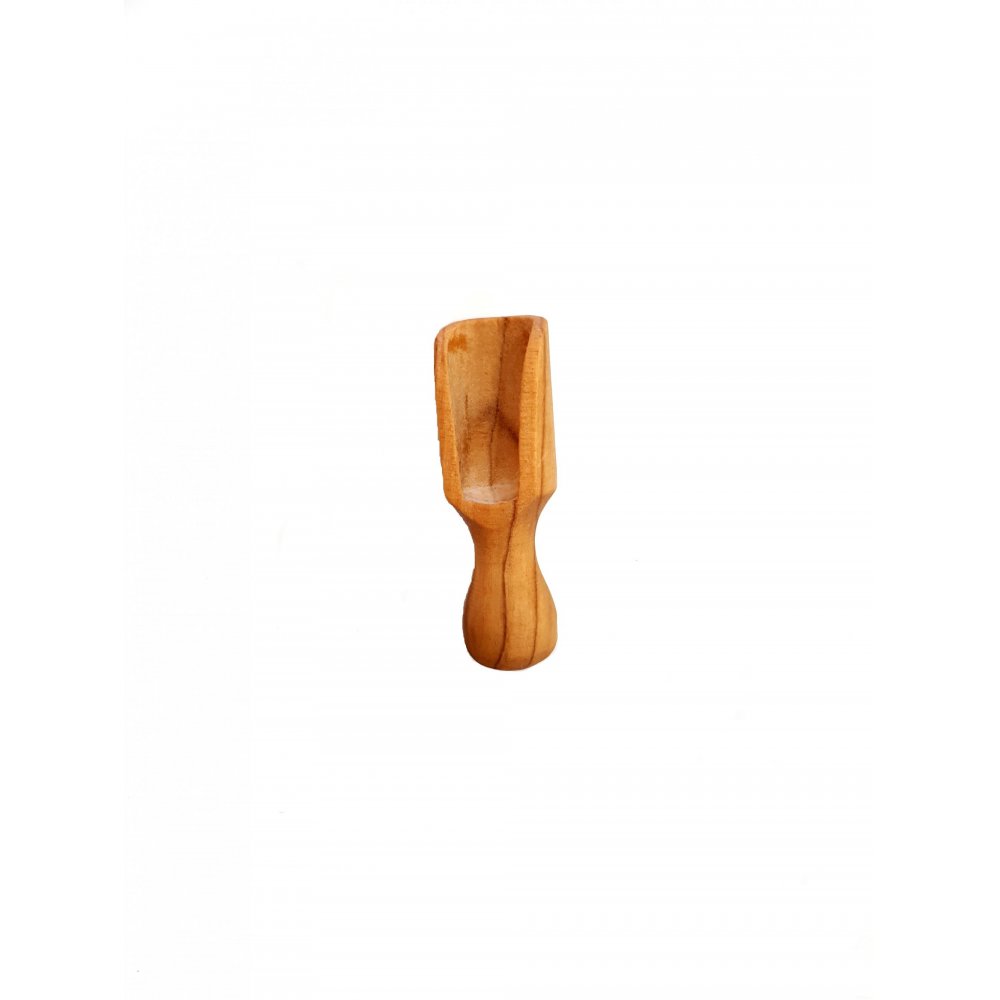 Handmade olive wood scoop for spices 6cm