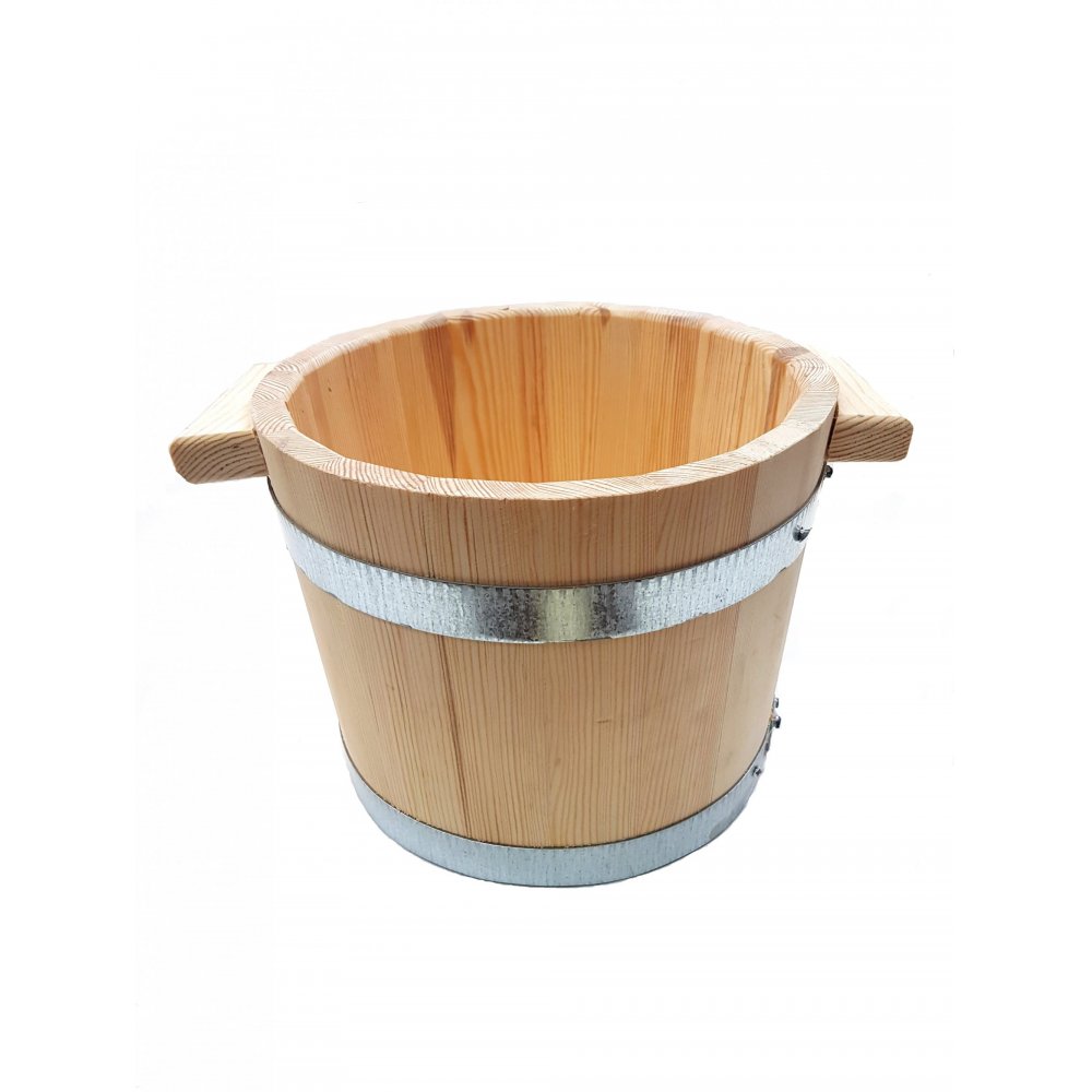 WOODEN FLOWER POT - BARREL (HALF) 20cm x 26cm