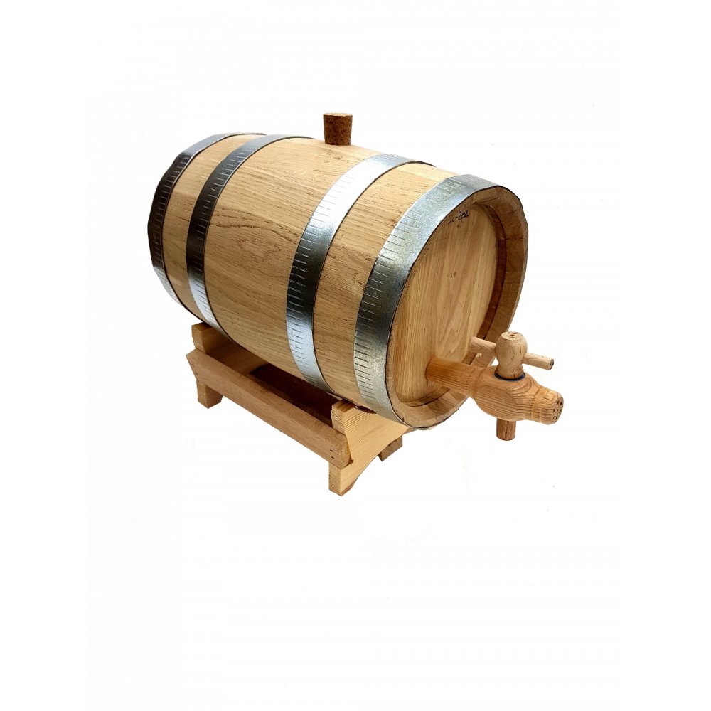  Wooden wine barrel - oak - 5lt