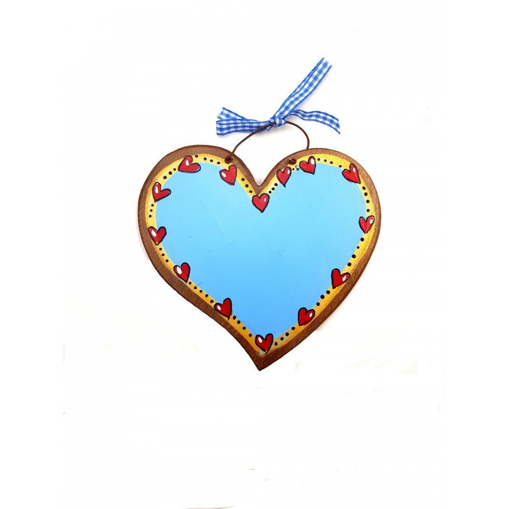 Medium-sized Hand-painted Wooden Heart
