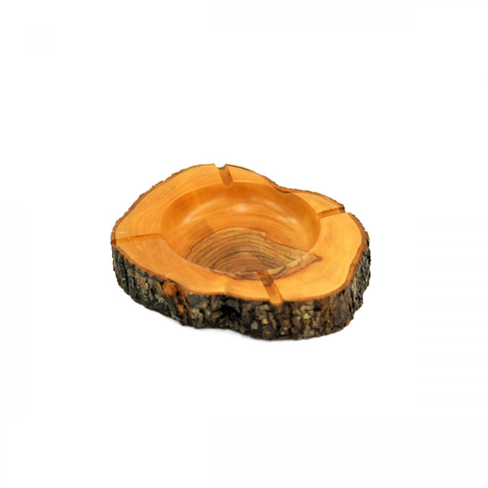 Olive Wood Log Ashtray 