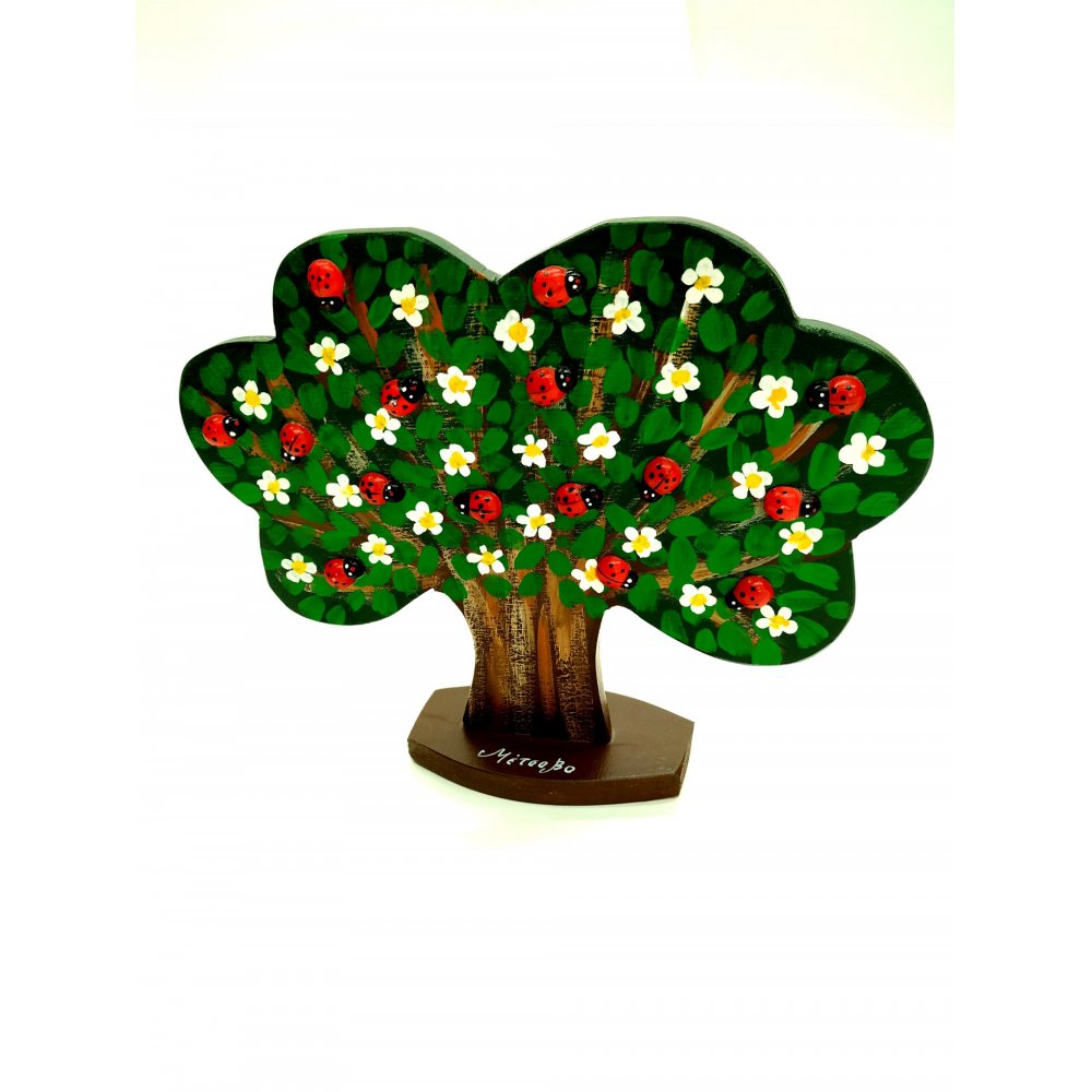 Hand-painted Wooden Tree