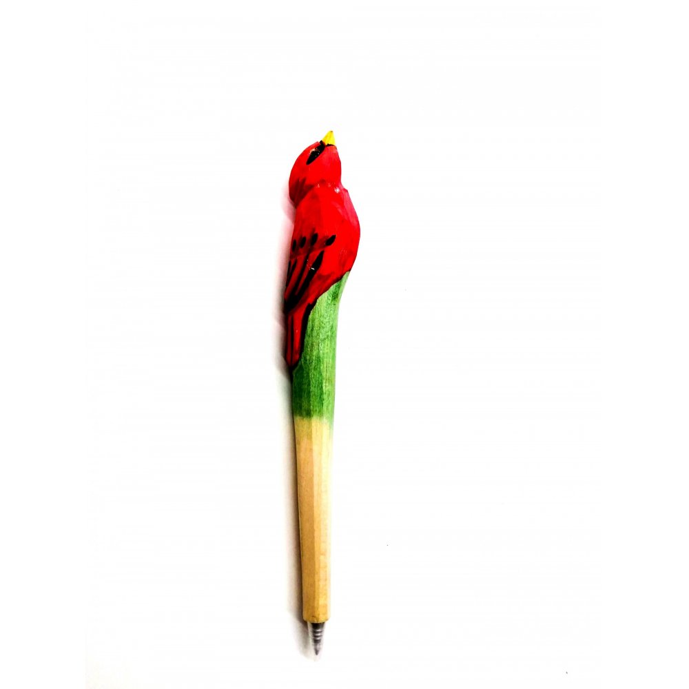Ξύλινο στυλό σπουργίτι (Κόκκινο)