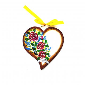 Wooden Art Large Hand-painted Wooden Heart