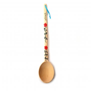 Wooden Art Wooden Spoon with Drawing