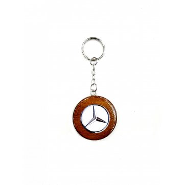Wooden Art Mercedes Wooden Key Ring