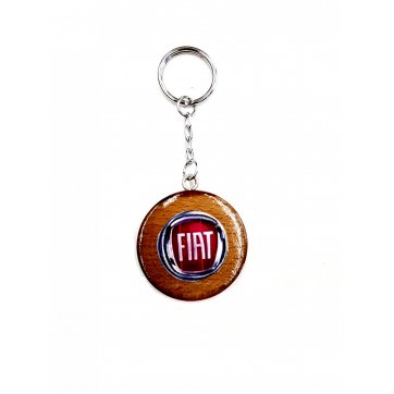 Wooden Art Fiat Wooden Key Ring