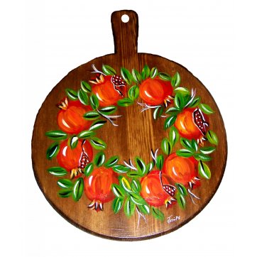 Wooden Art ΞΥΛΙΝΟ ΠΛΑΣΤΗΡΙ ΜΕ ΧΕΙΡΟΠΟΙΗΤΗ ΖΩΓΡΑΦΙΚΗ 50cm