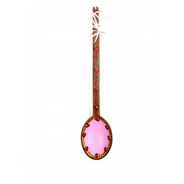 Wooden Art Wooden Spoon with Drawing