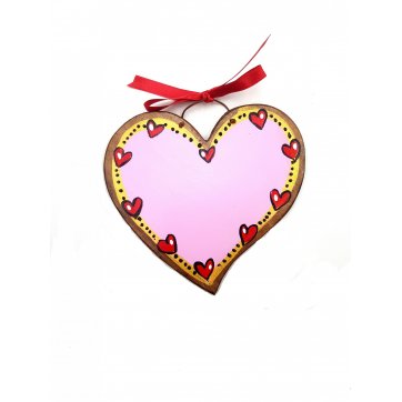 Wooden Art Small Hand-painted Wooden Heart