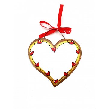 Wooden Art Medium-sized Hand-painted Wooden Heart