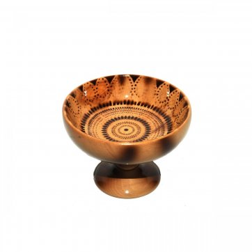 Wooden Art Fruit bowl tall