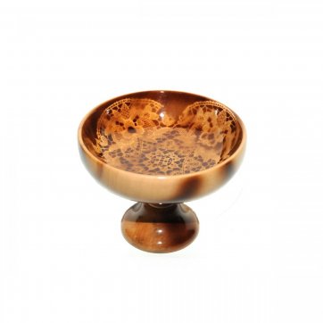 Wooden Art Fruit bowl tall