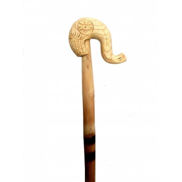 Wooden Art Carved Bear Crook