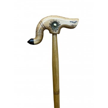 Wooden Art Ξύλινη Γκλίτσα Οξιάς με Σφυρίχτρα 1.15m