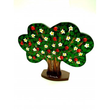 Wooden Art Hand-painted Wooden Tree