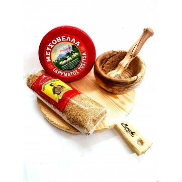 Wooden Art GIFT BOX (Μετσοβέλα-Τραχανάς-Γουδί-Πλαστήρι)