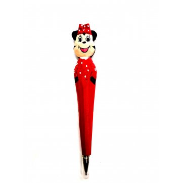 Wooden Art wooden pen Minnie Mouse 