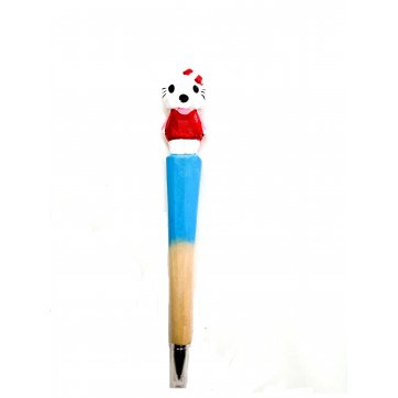 Wooden Art  wooden pen Ηello Kitty